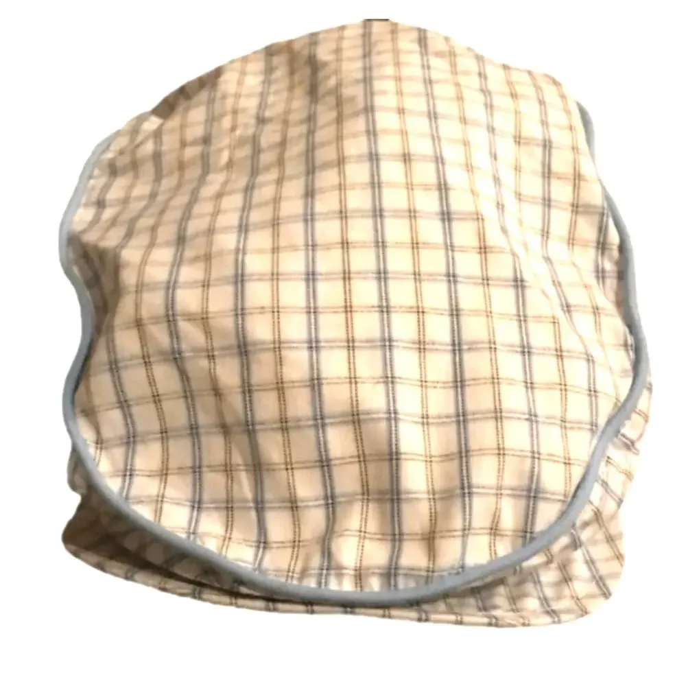 Vintage Gap Baby Newborn‎ Blue White Striped Plaid Cap Jeff Hat Casual Size 3-6M